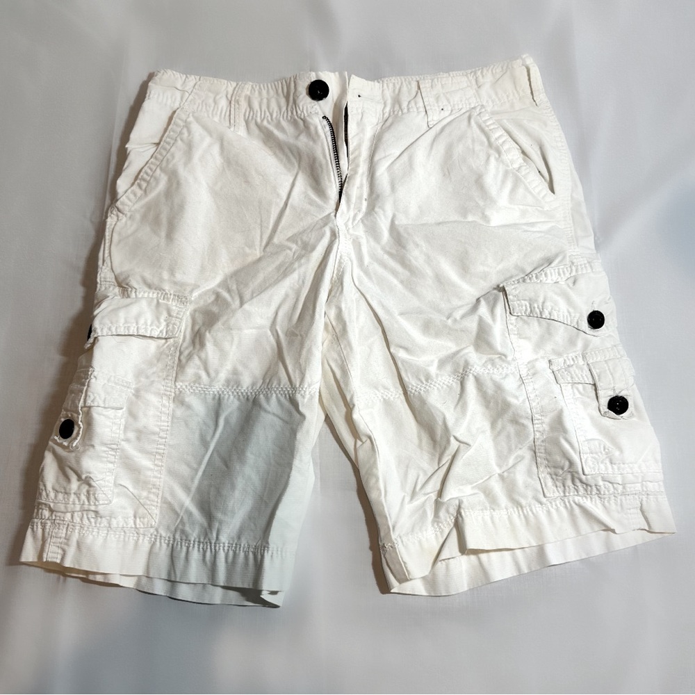 Express Women’s White Vintage Cargo Shorts - Size 30